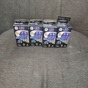NIB Lot 4 GE LED A15 Light Bulb Lights Up Blue Lasts 13 Years Party Light
